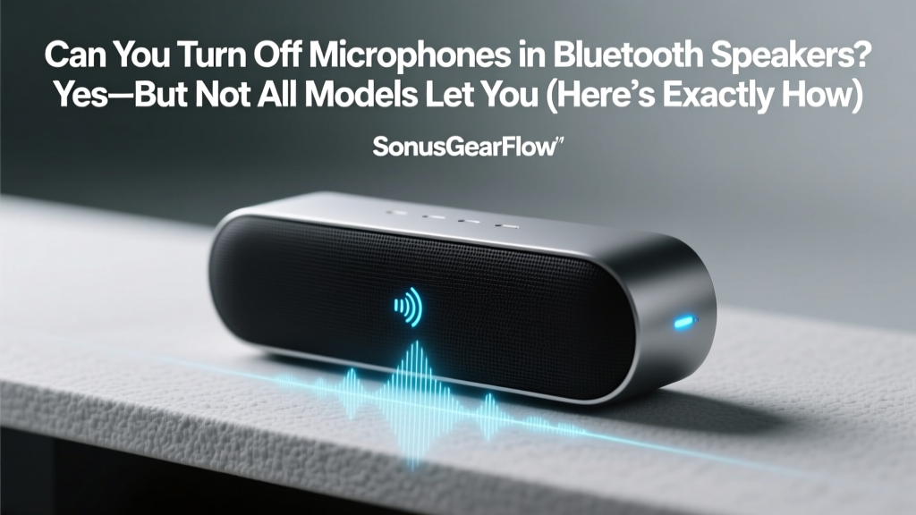 Bluetooth Speaker Mic Off: How to Disable Safely