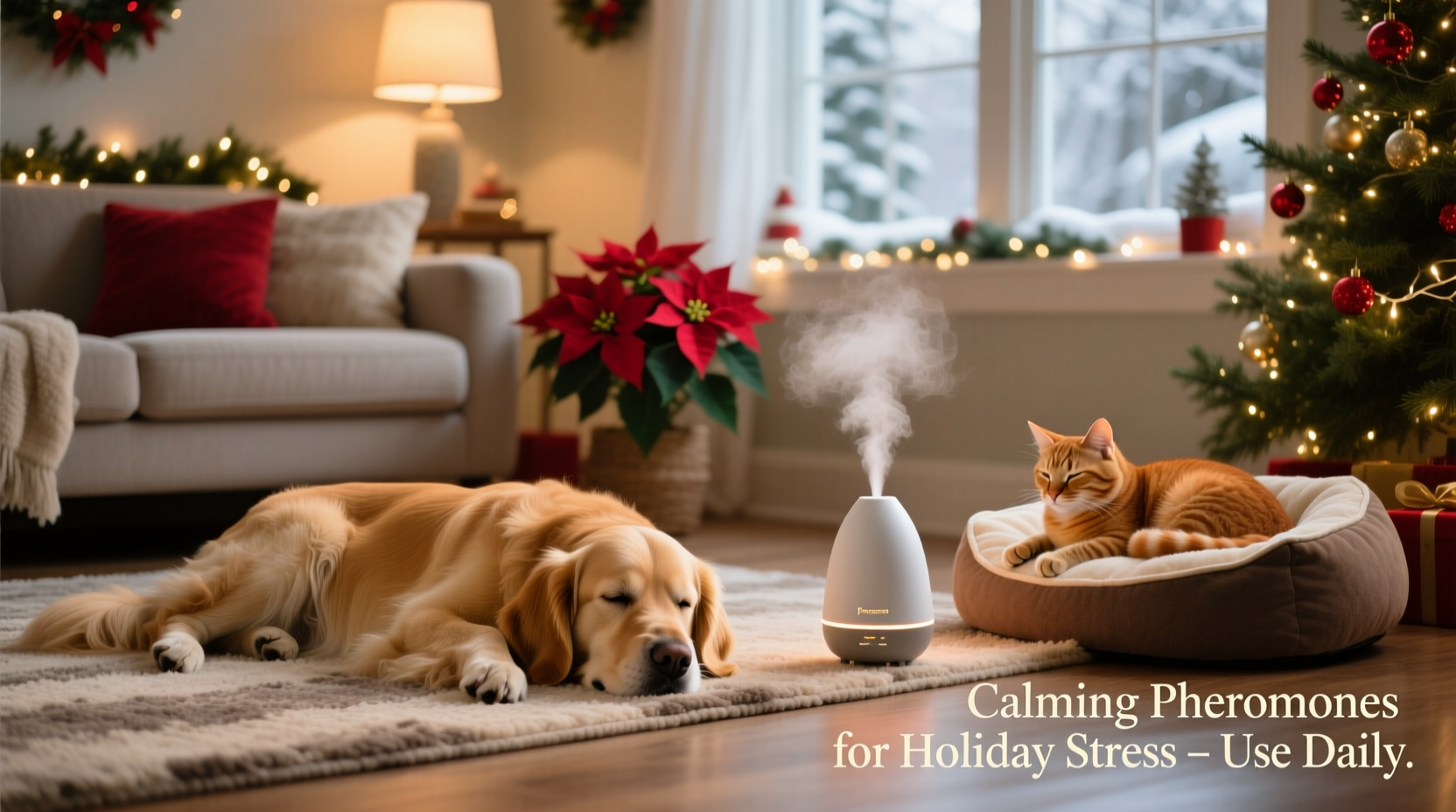 how to use pheromone diffusers during the holidays to calm anxious pets