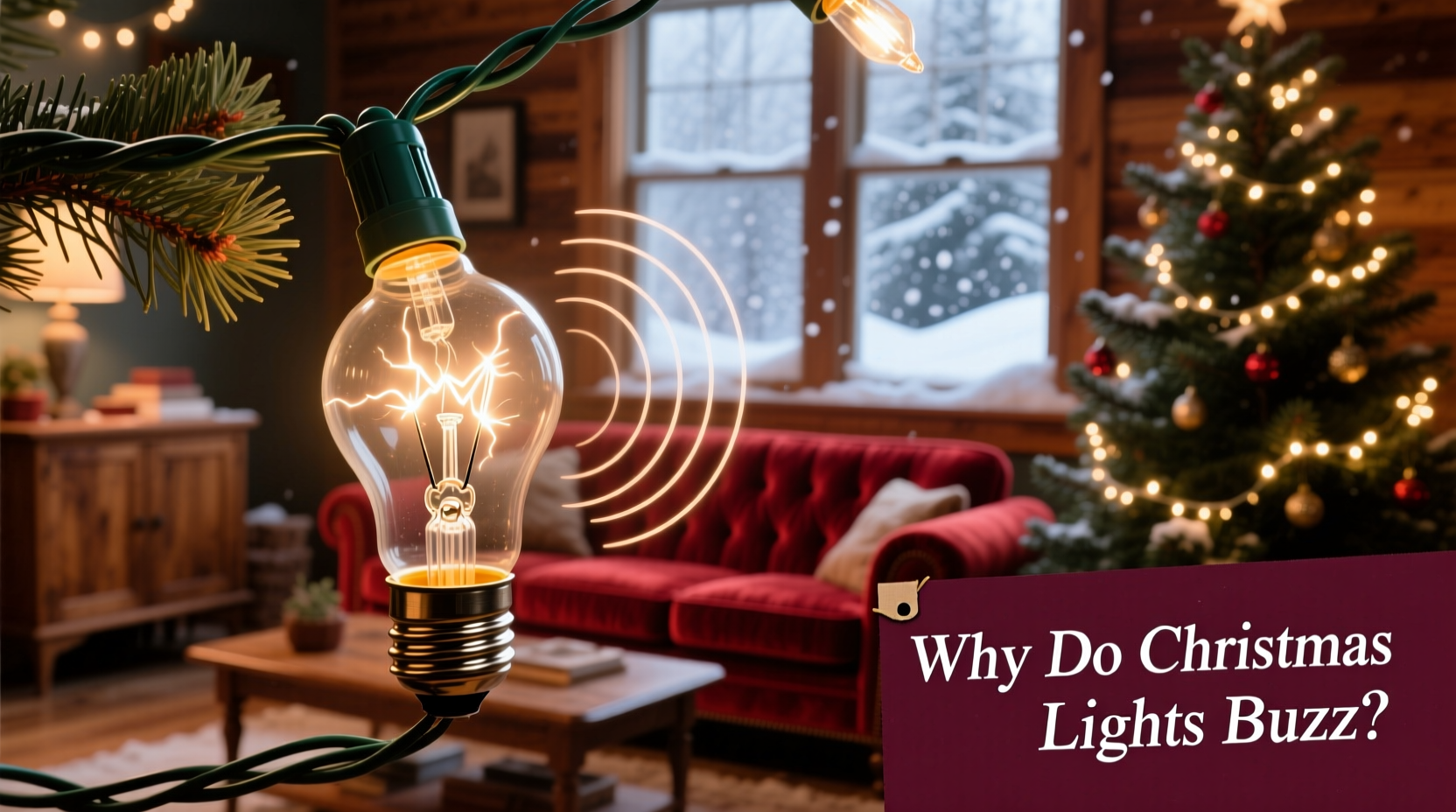 why do some christmas lights make a buzzing sound and how to stop it