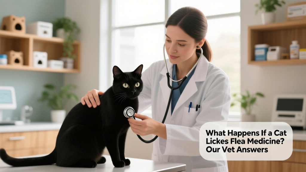Veterinarian examining a calm cat during a wellness checkup