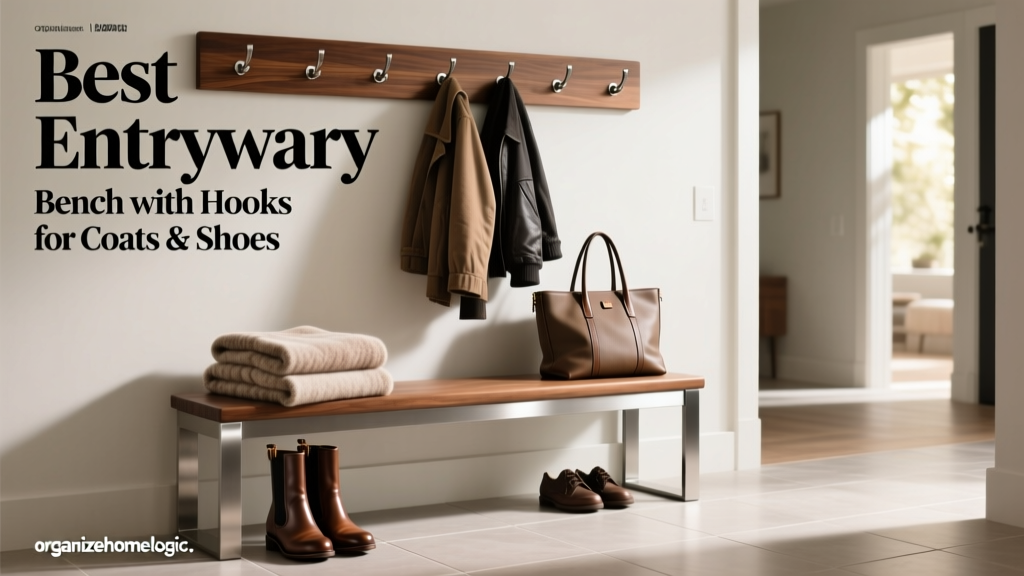 Best Entryway Bench with Hooks for Coats & Shoes