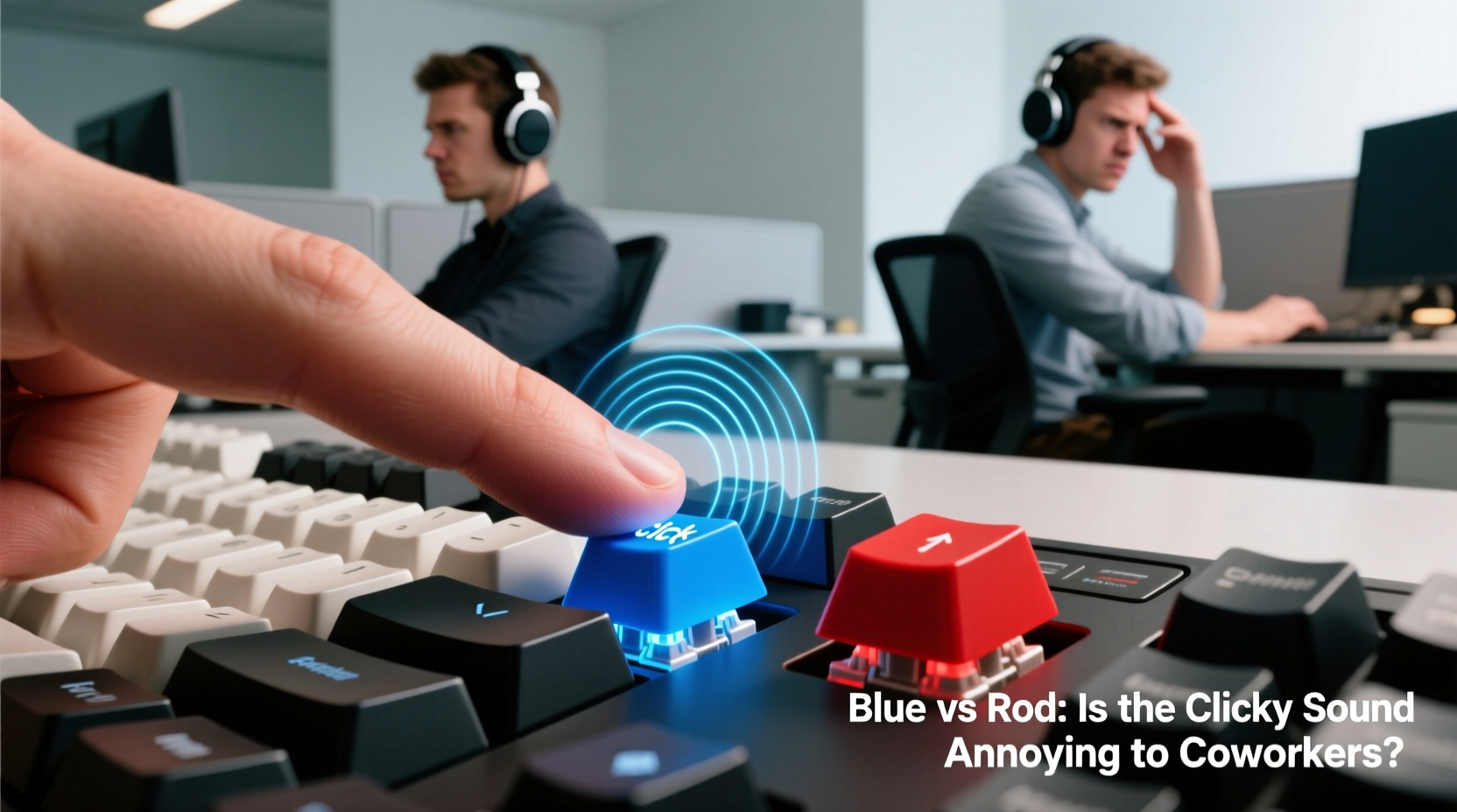 mechanical keyboard blue vs red switches is the clicky sound actually annoying to coworkers