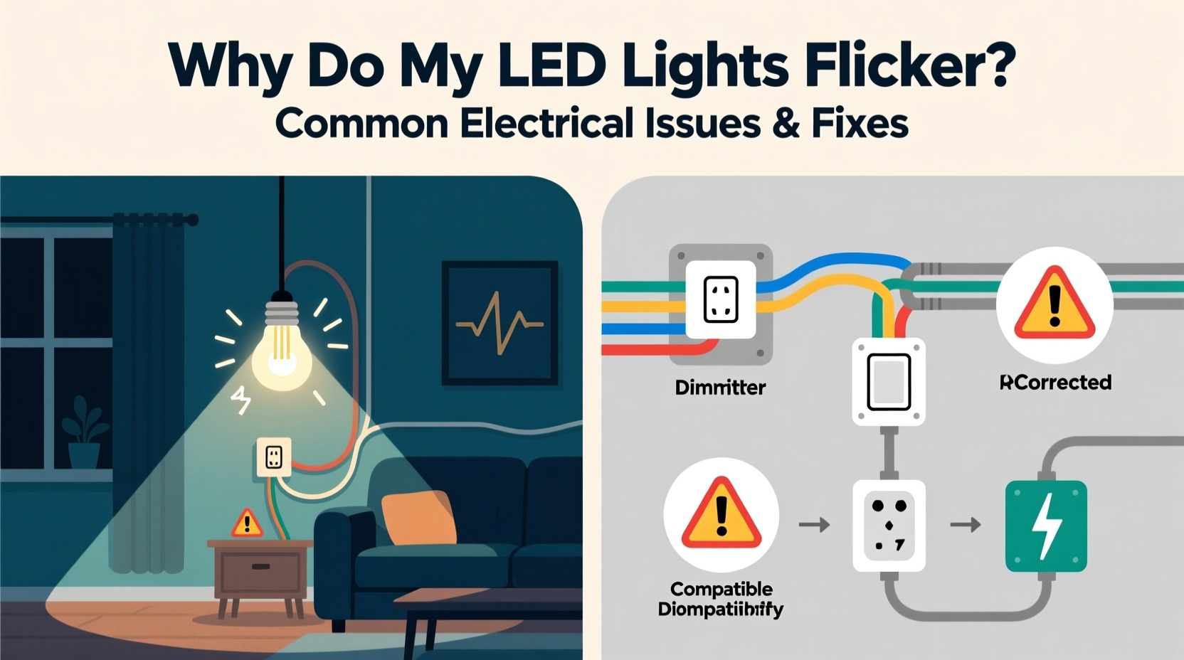 why do my led lights flicker common electrical issues and fixes