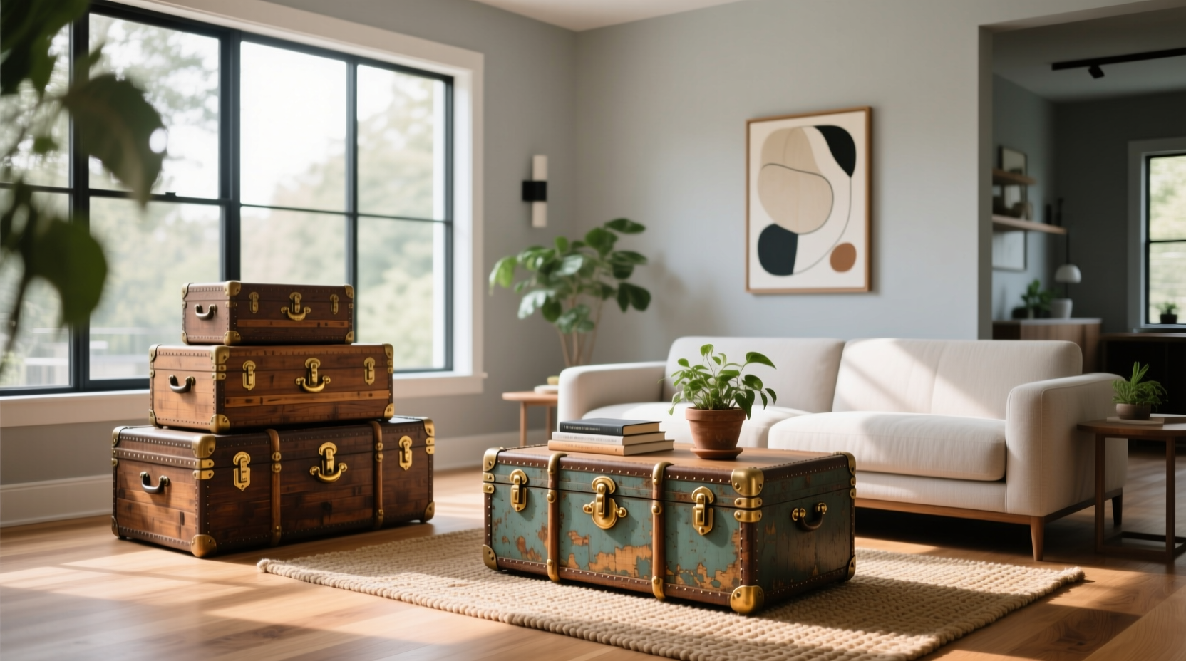 Vintage Trunks And Chests As Functional Storage Solutions