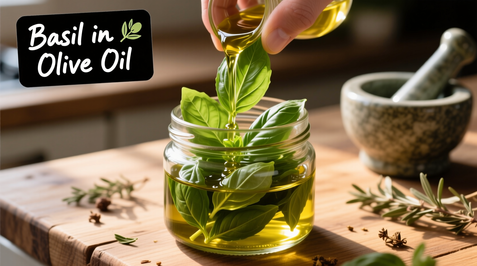 Freeze Basil 12 Months in Oil | TheHomeSprouts
