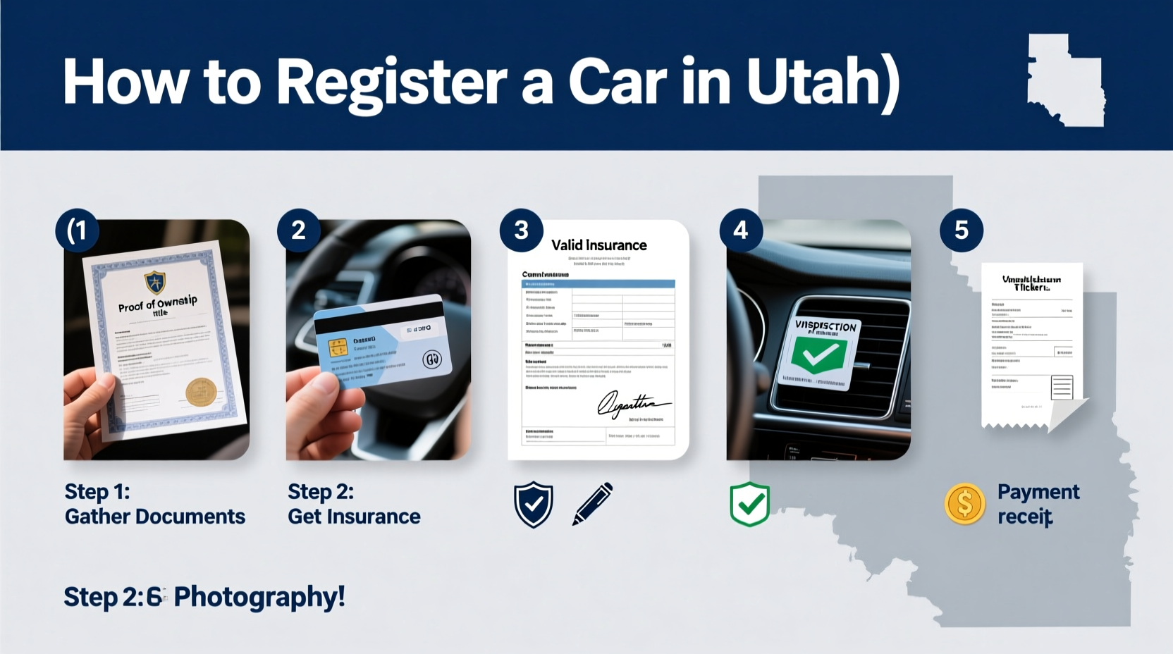 how to register a car in utah