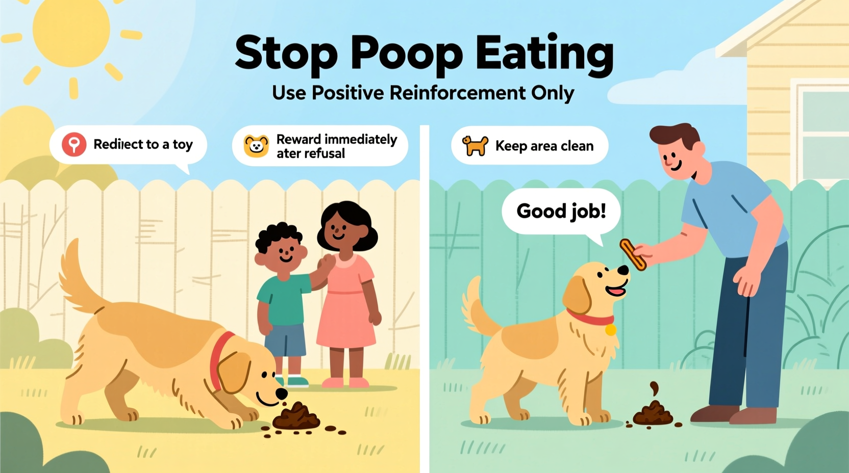 how to stop your dog from eating poop using positive reinforcement only