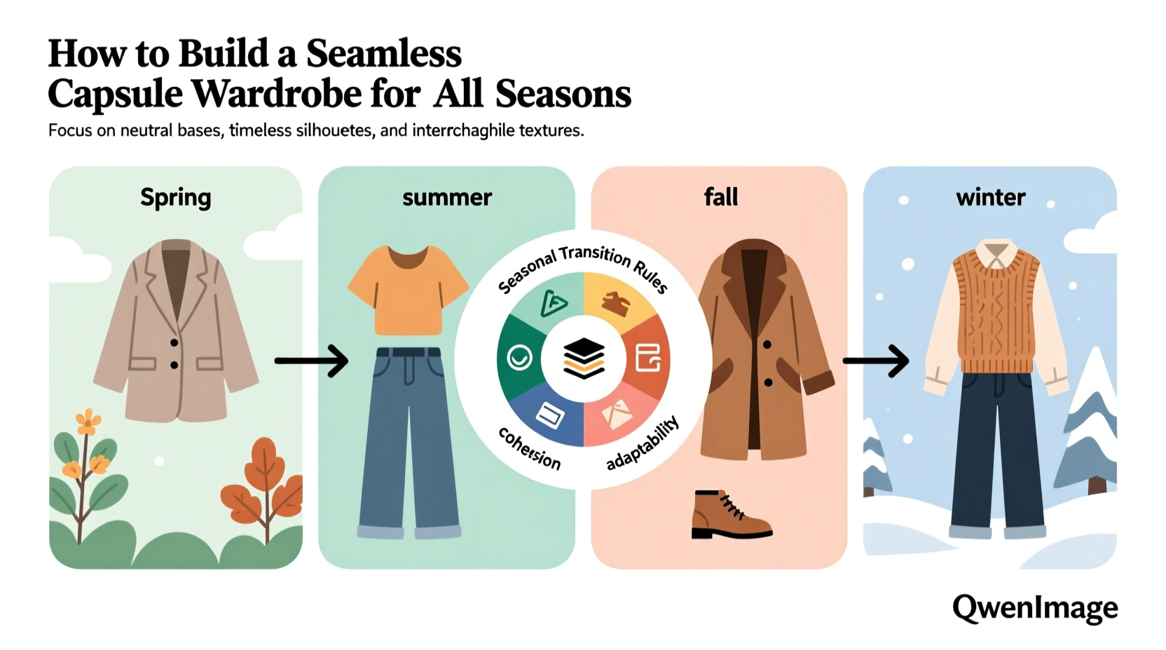 how to build a capsule wardrobe that transitions between seasons
