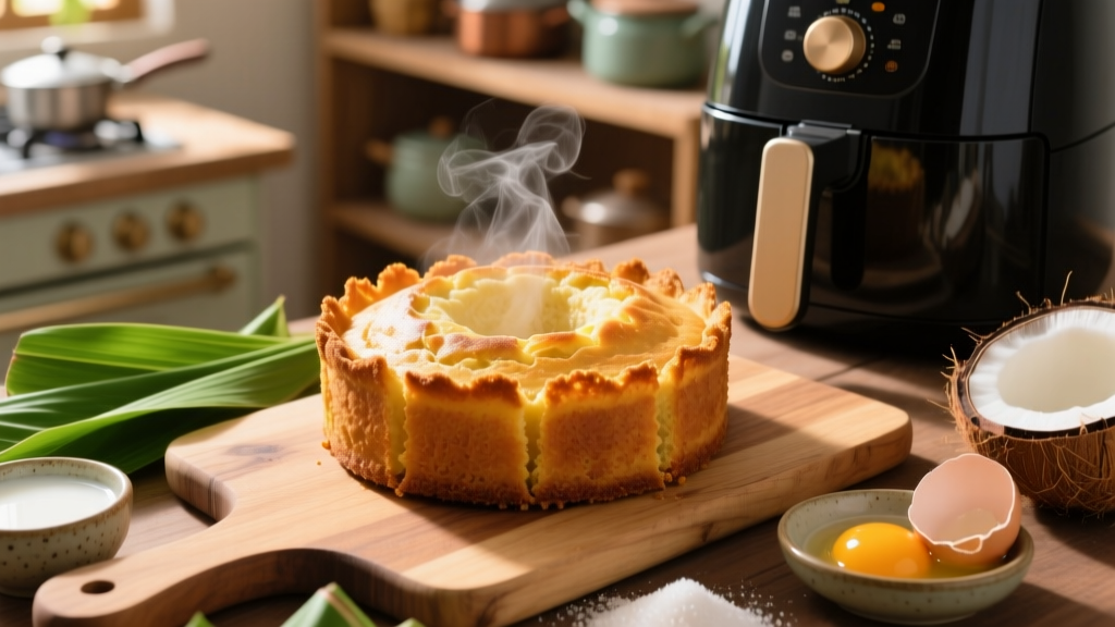 Air Fryer Pandan Cake: Crispy-Edged, Tender & Fragrant