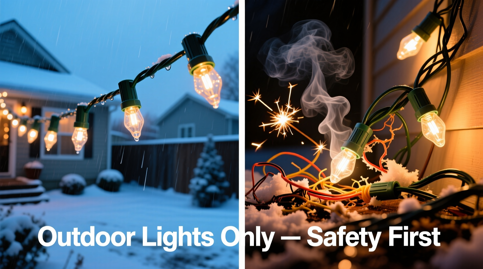 indoor vs outdoor rated christmas lights what happens if you mix them