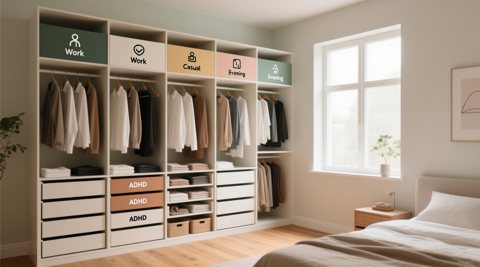 adhd closet organization tips