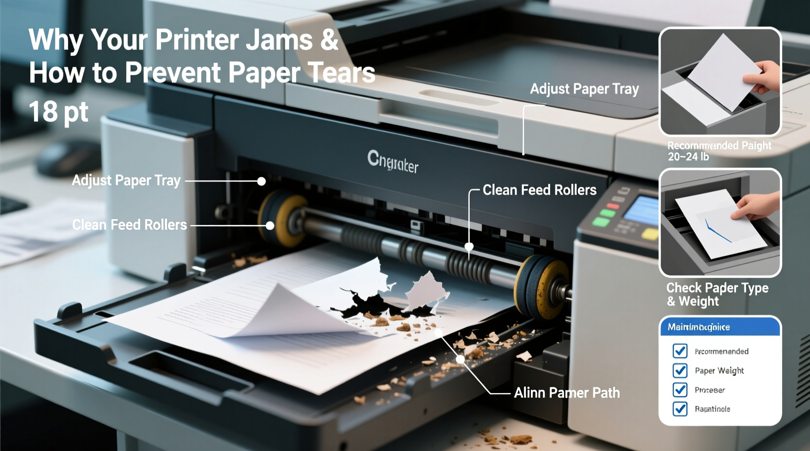 why is my printer jamming constantly and how to prevent future paper tears