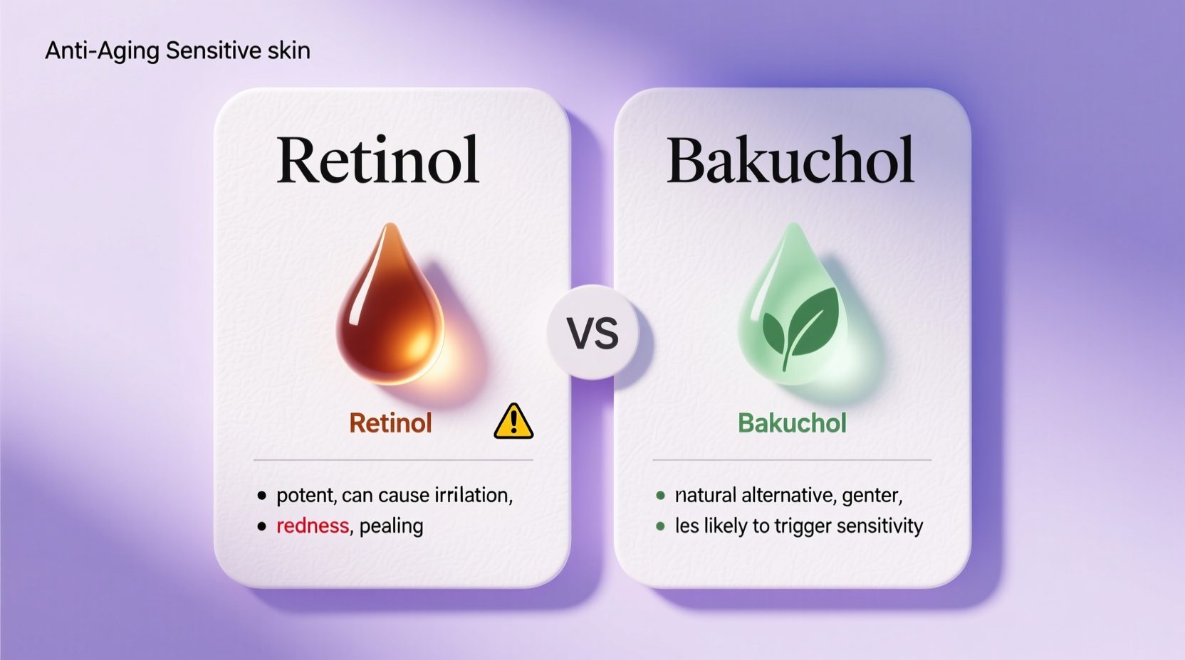 retinol vs bakuchiol which anti aging serum is safer for sensitive skin