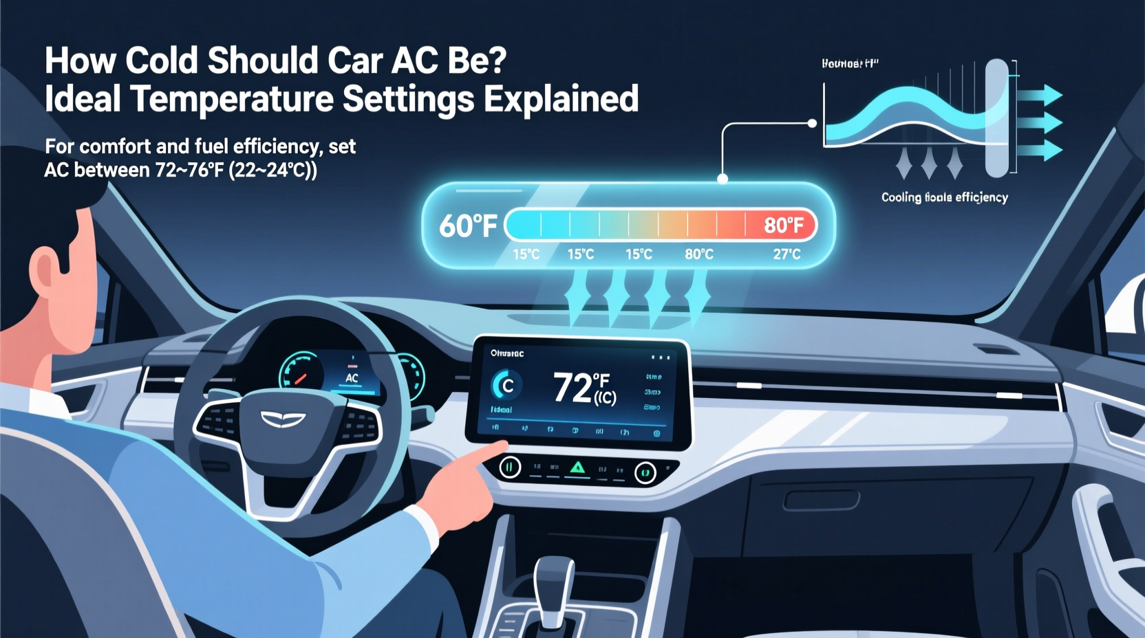 how cold should car ac be
