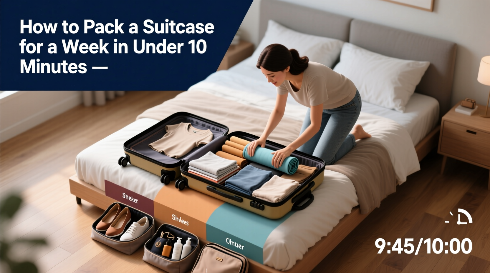 how to pack a suitcase for a week in under 10 minutes