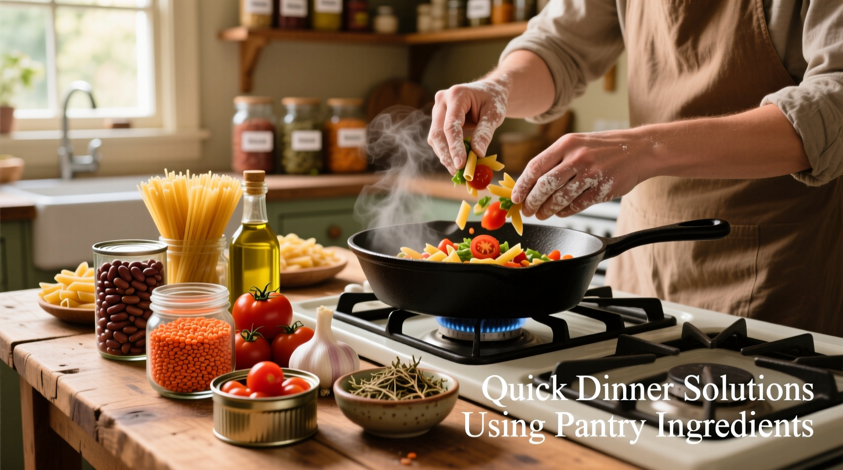 Quick dinner solutions using pantry ingredients
