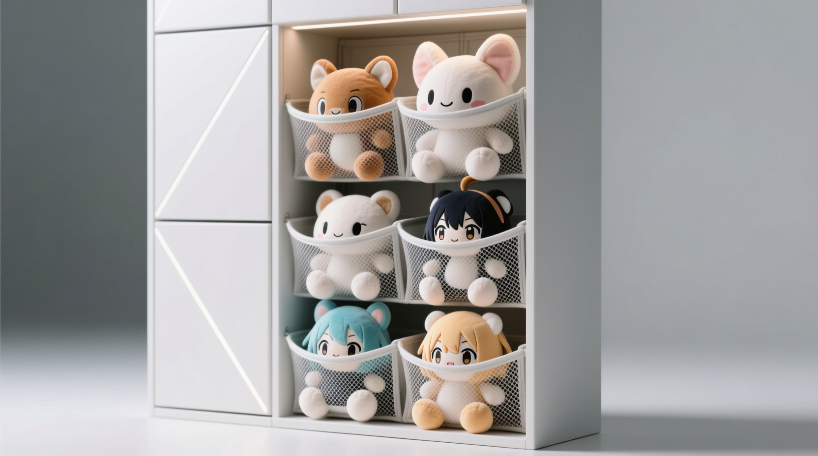 how to store anime plushies without flattening or lint