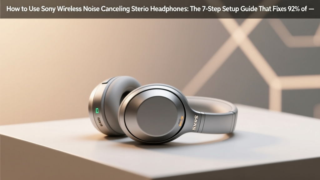 How to Use Sony Wireless Noise Canceling Headphones