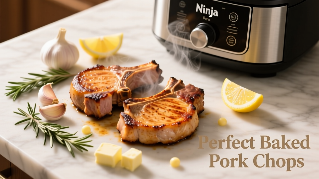 Perfect Baked Pork Chops in Ninja Foodi Grill