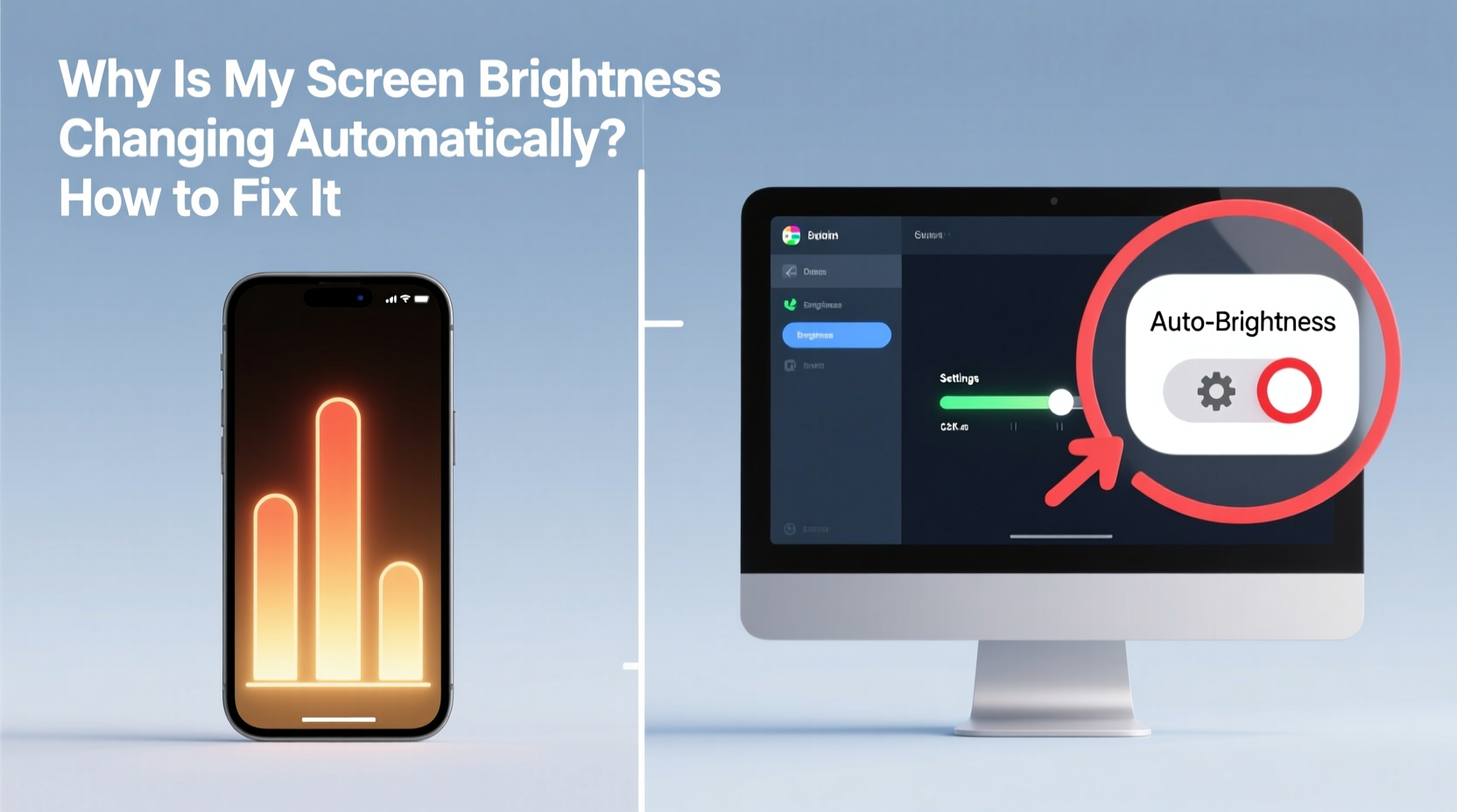 why is my screen brightness changing automatically settings to fix it