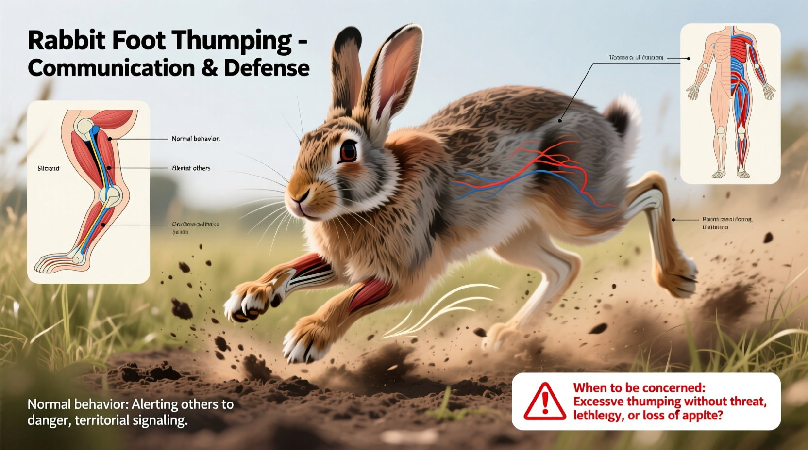 why do rabbits thump their feet and when to be concerned