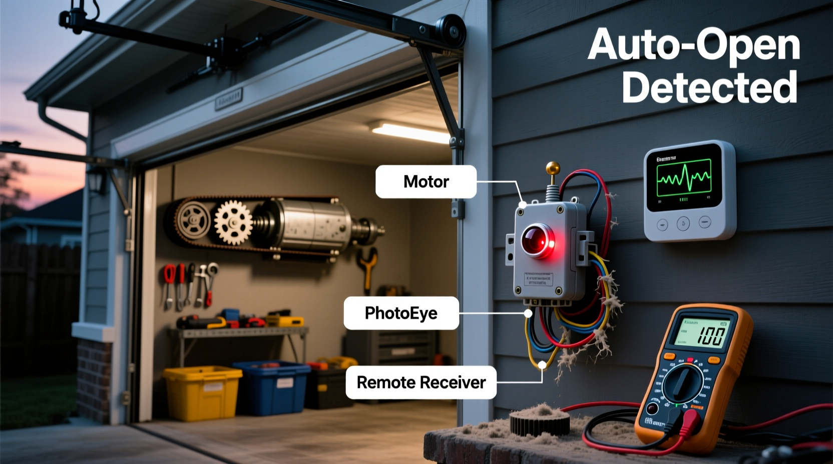 why is my garage door opening by itself possible causes and fixes