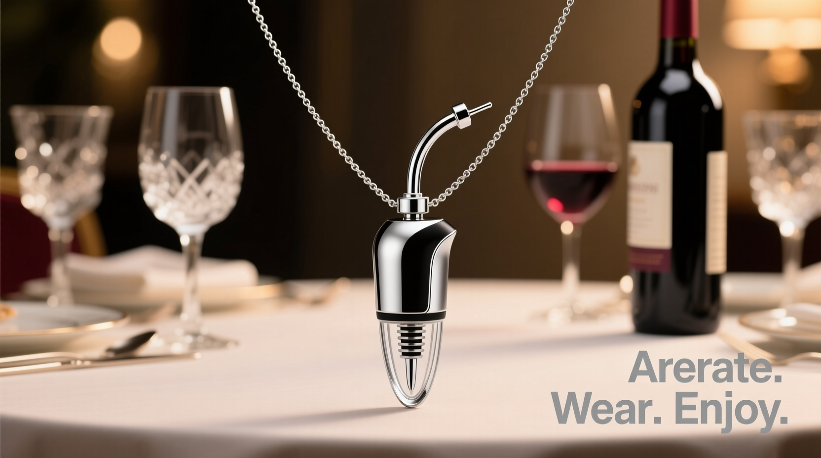 wine aerator necklace wearable tech or ridiculous accessory