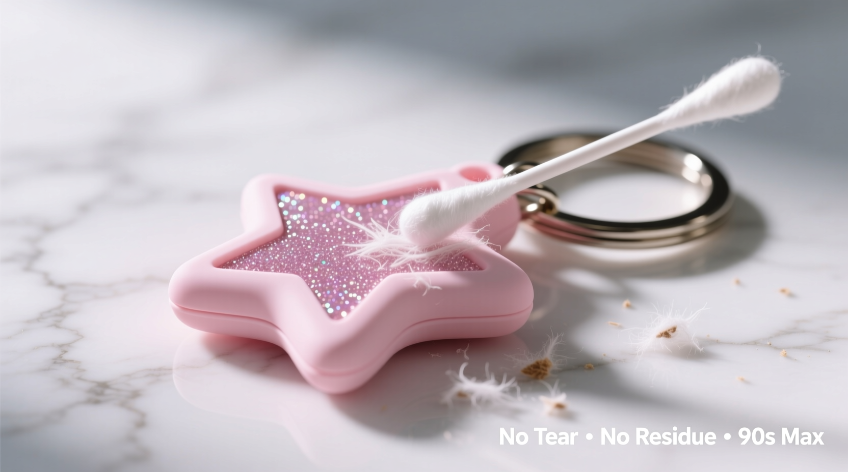 how to clean silicone anime keychains stuck to lint
