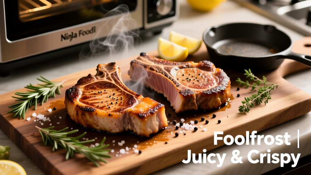 Crispy, Juicy Pork Chops in Ninja Foodi Oven