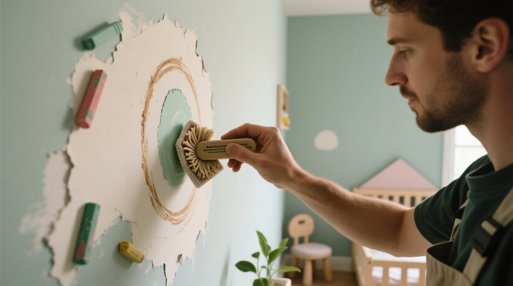 eco friendly crayon removal from walls