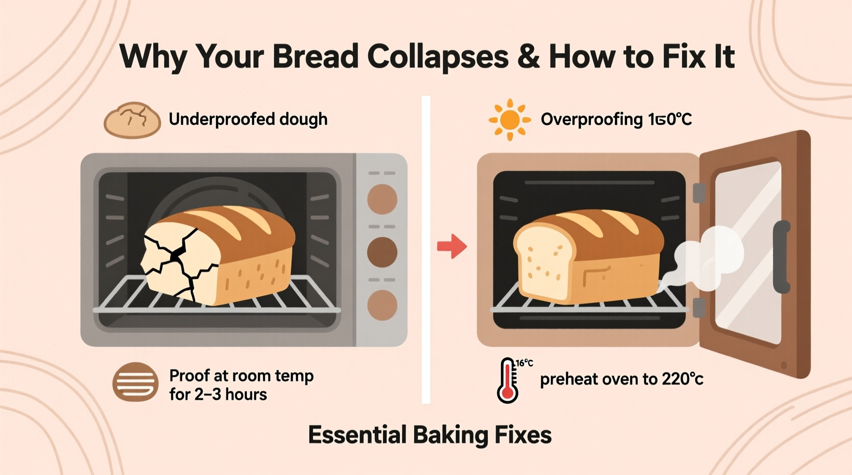 why does my bread collapse in the oven essential baking fixes