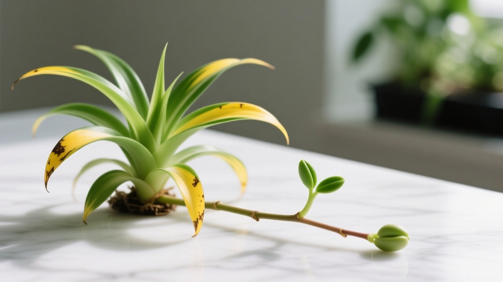 Spider Plant Propagation with Yellow Leaves