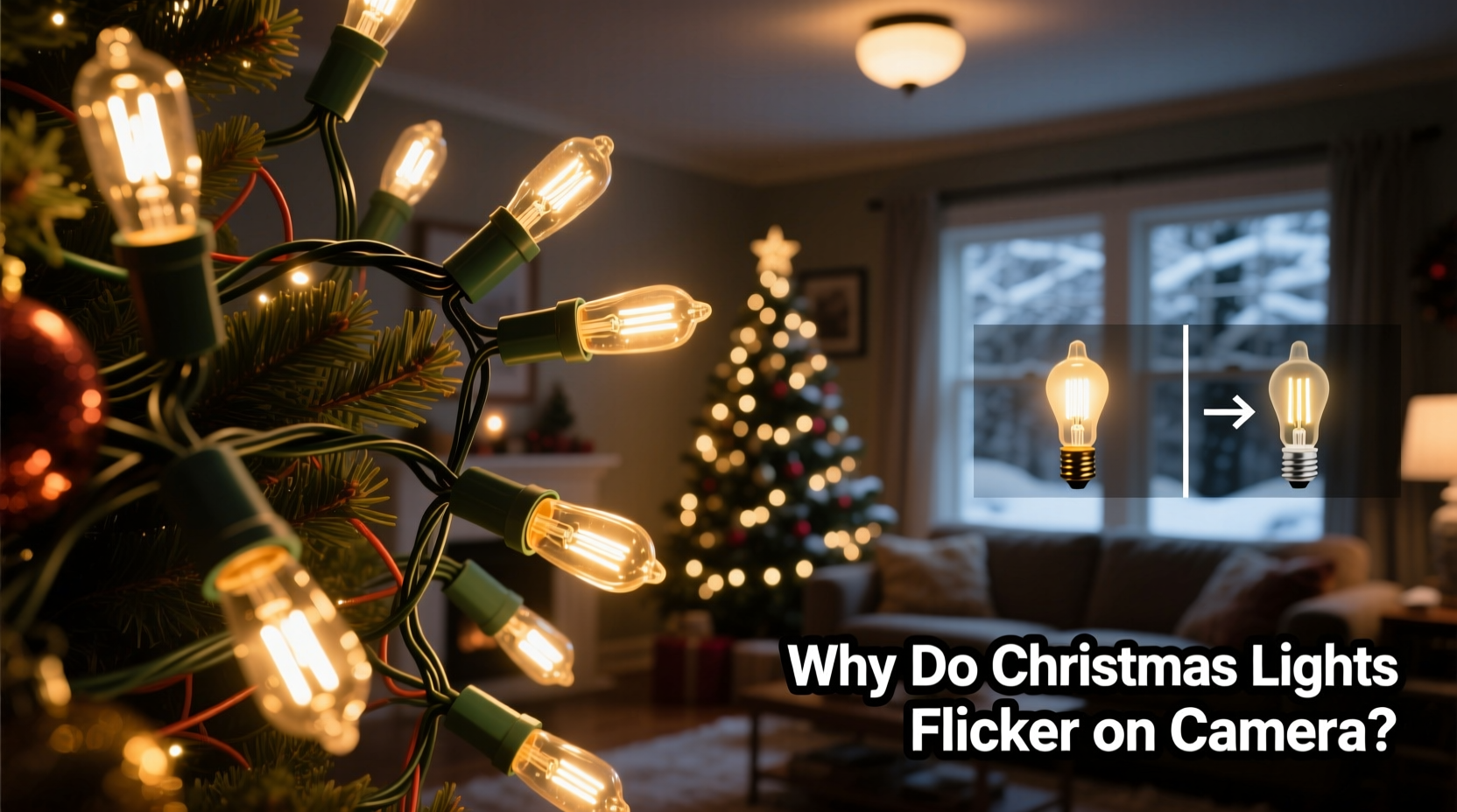 why do christmas lights flicker on camera and how to avoid it