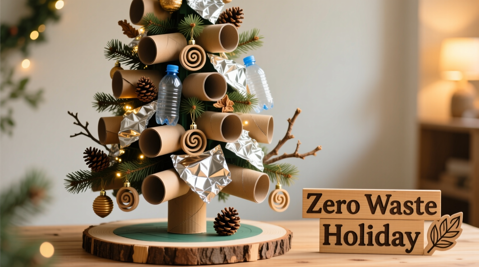 how to craft a zero waste christmas tree using only recyclable materials