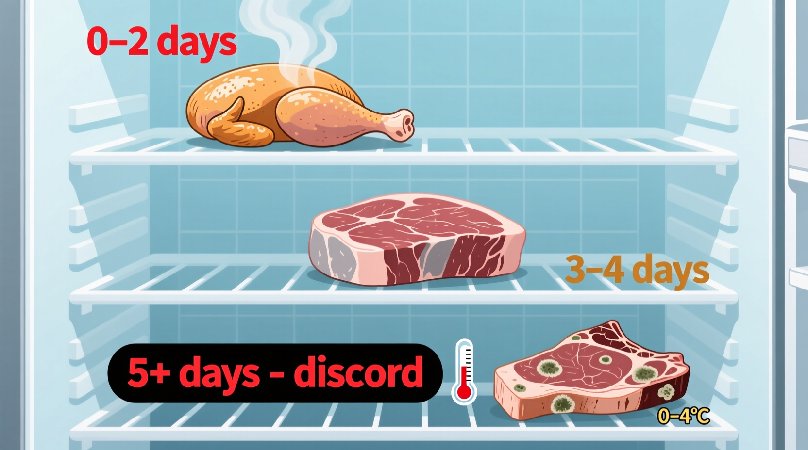 how long can cooked meat stay in the refrigerator