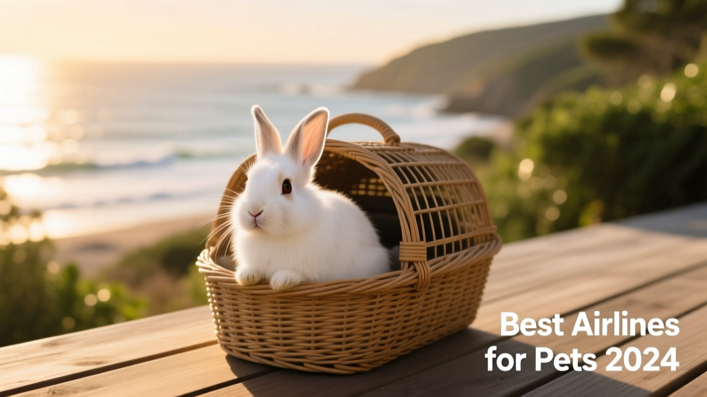 A small fluffy rabbit sat in a wicker pet carrier