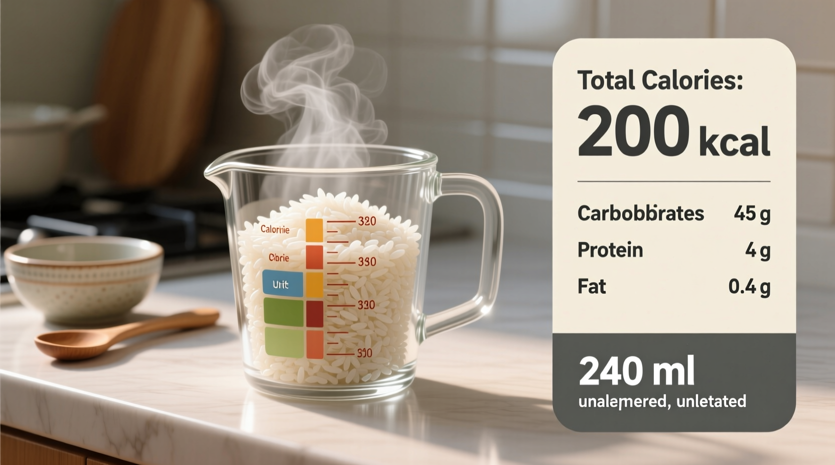 how many calories in a cup of cooked rice