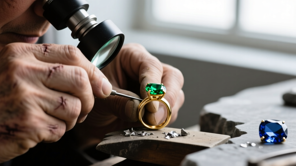 Macro shot of a jeweler
