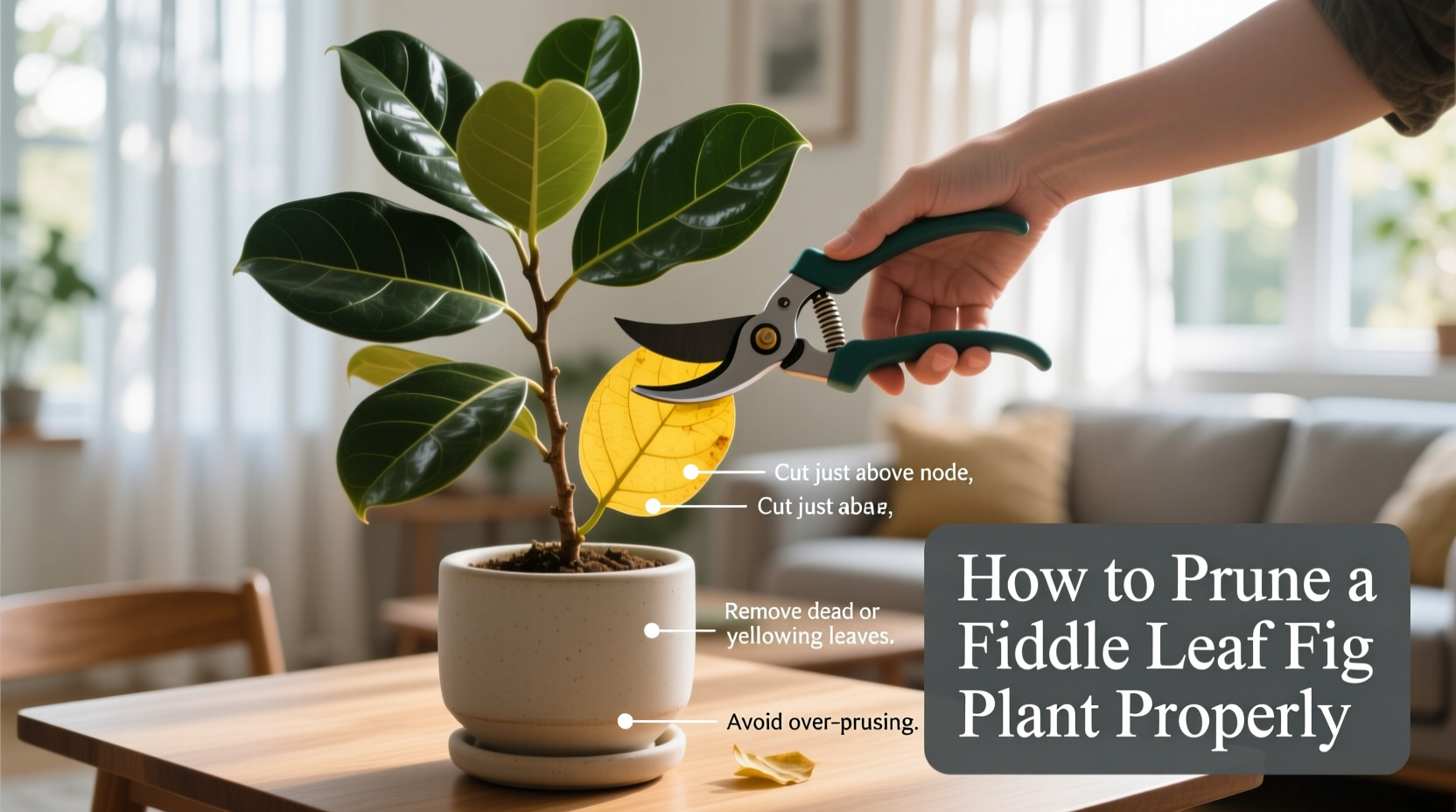 Prune Fiddle Leaf Fig: 5-Step Guide for Bushier Growth