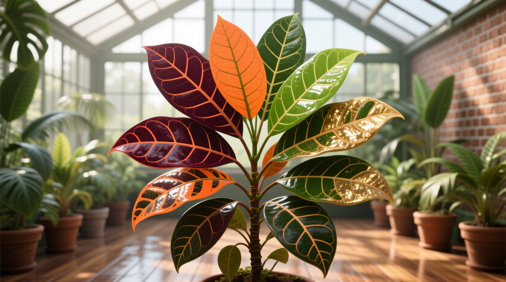 large croton plant