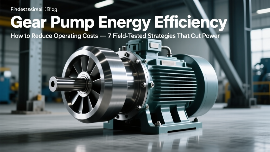Gear Pump Energy Savings: 7 Field-Tested Efficiency Fixes