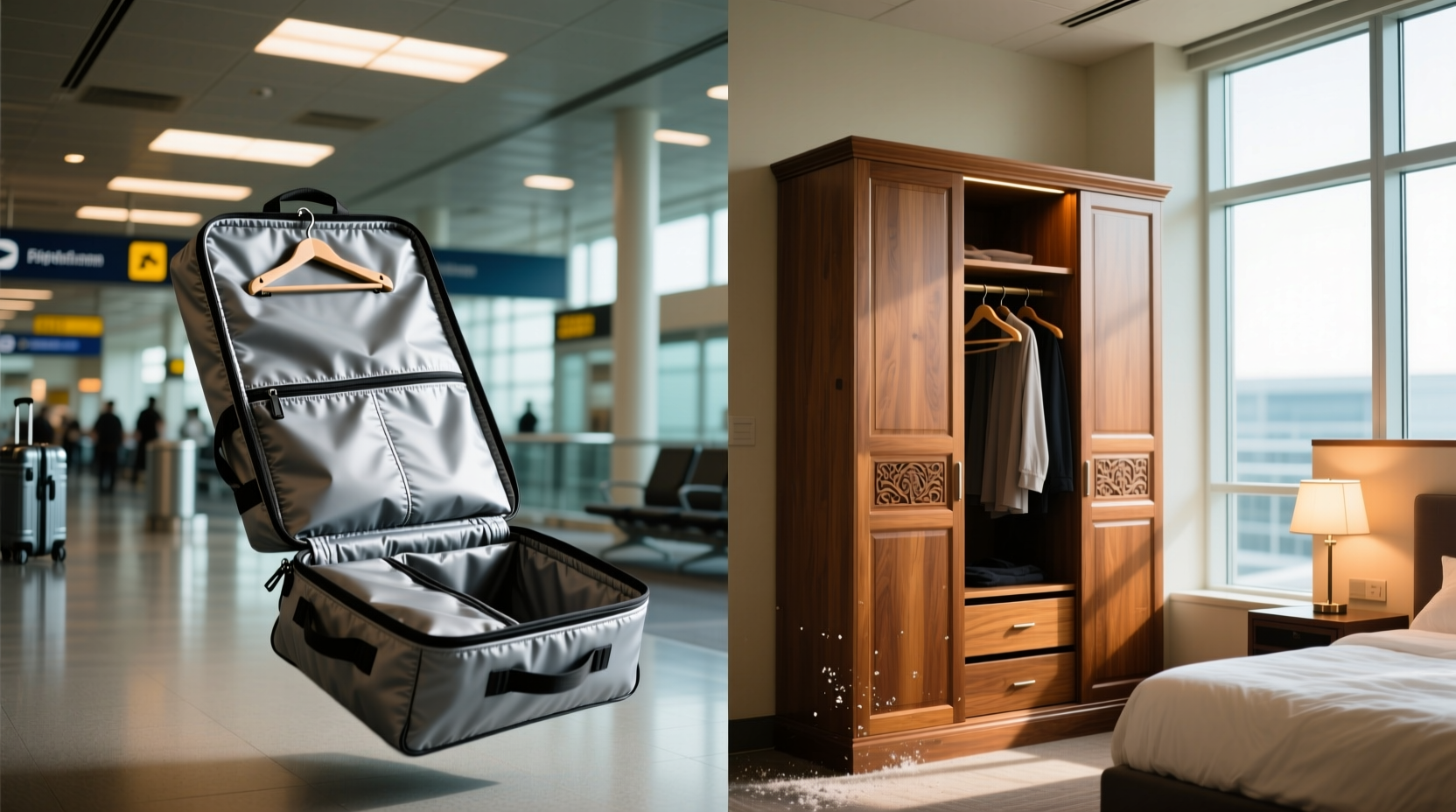 closet organization tips garment bag vs wardrobe for suits
