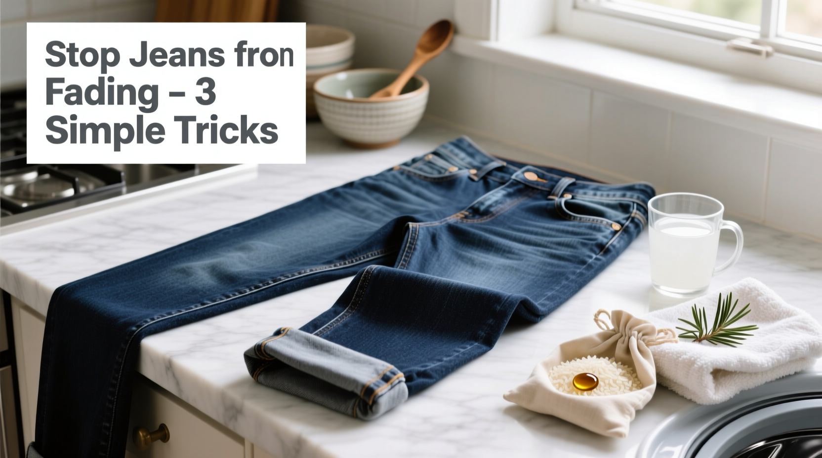 how to stop jeans from fading in the wash using household items