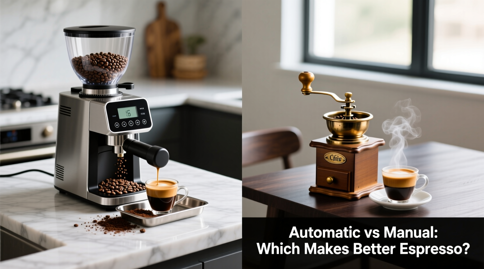 automatic vs manual coffee grinder which makes better espresso