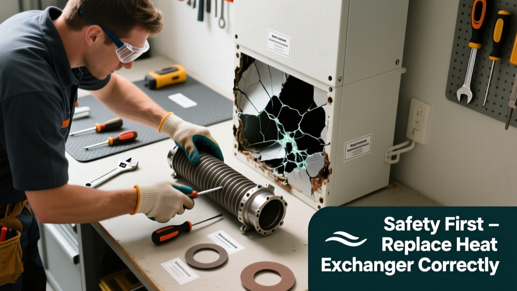 Replacing a Cracked Furnace Heat Exchanger Safely