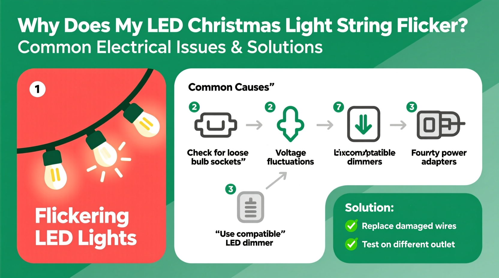 why does my led christmas light string flicker common electrical issues solved