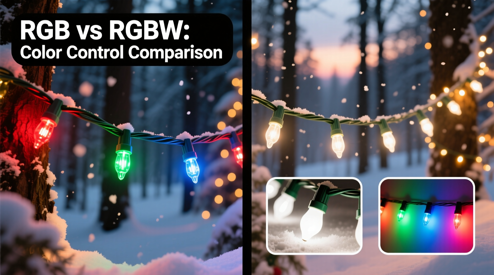 Rgb Vs Rgbw Christmas Lights Which Offers Better Color Control For Displays