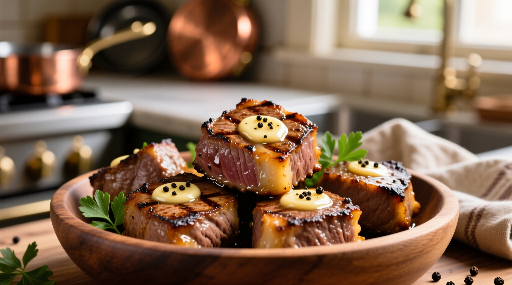 garlic butter steak bites