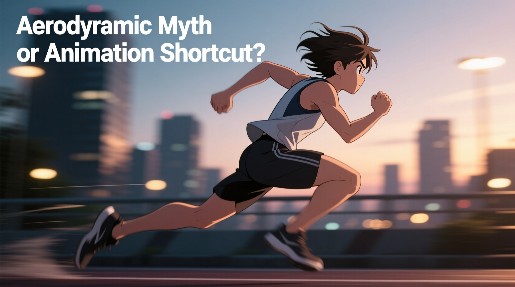why do anime characters run with arms back aerodynamic myth or animation shortcut