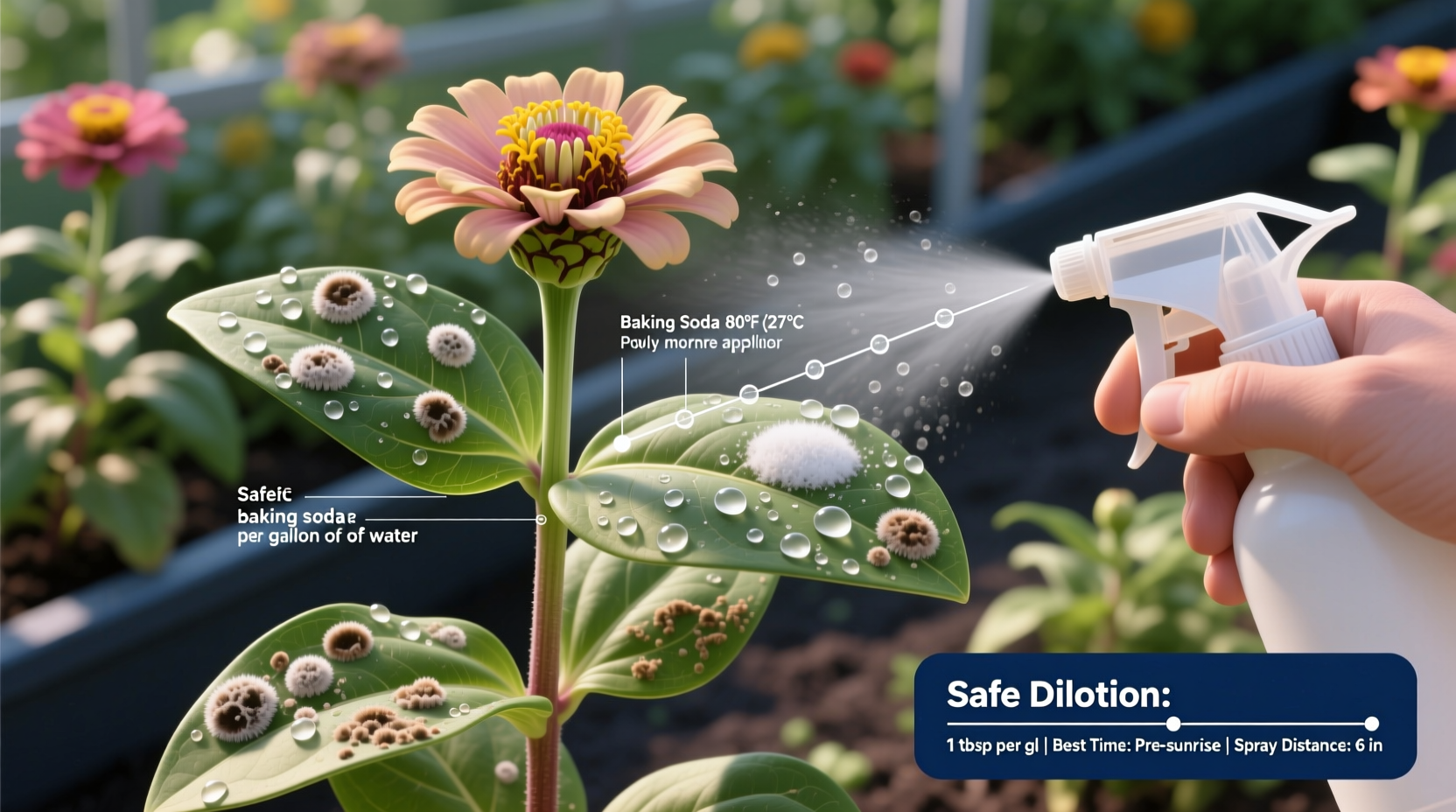 Baking Soda Spray for Zinnias: Safe Powdery Mildew Control